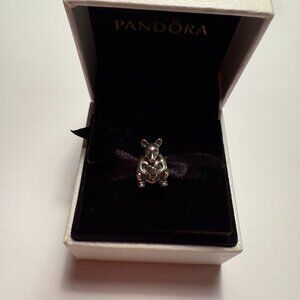 Authentic Pandora Sterling Silver KANGAROO w/Baby Charm #790534 New Retired